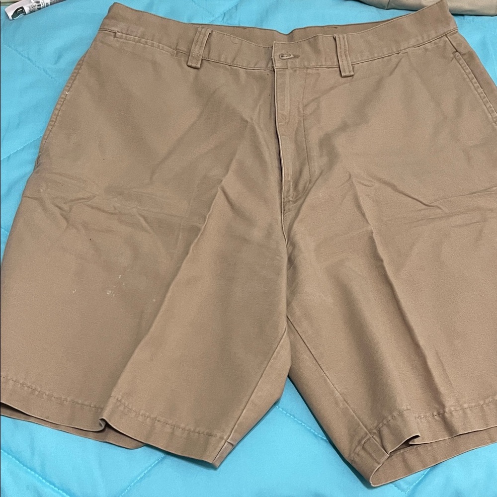 Dockers Men's Khaki Flat Front Shorts